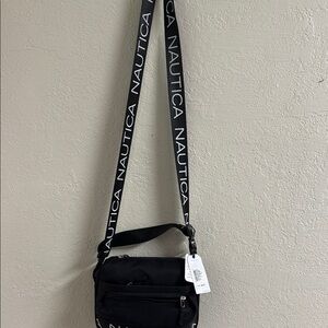 Nautica Black cross body Bag with‎ Adjustable Strap